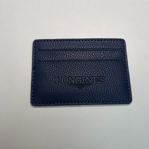 New navy Longines Swiss Watch Warranty Guarantee Cards Card Holder Wallet - Picture 1 of 4